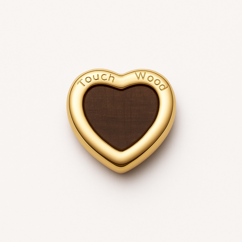 WOOD HEART CHARM