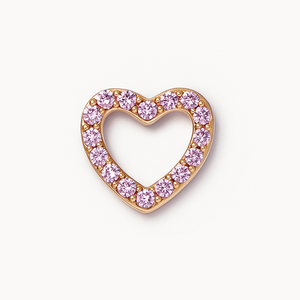 PINK BEDAZZLED HEART CHARM