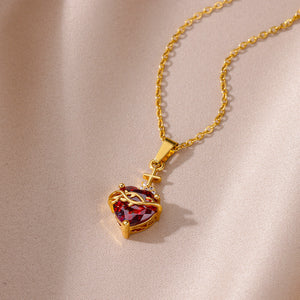 Zircon Heart Necklace