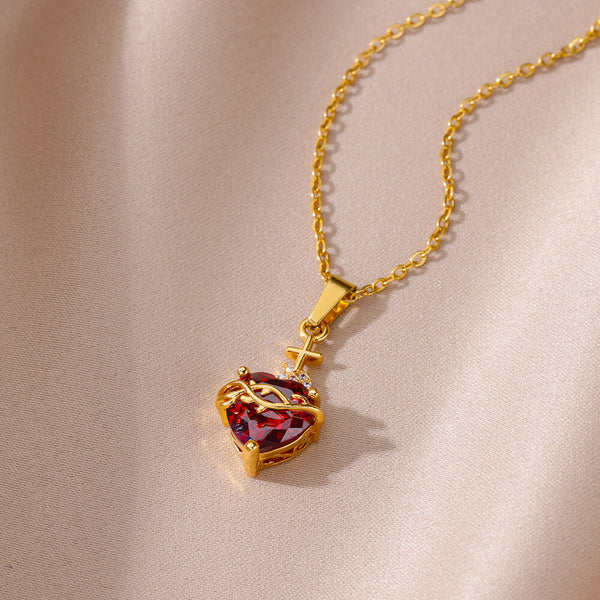 Zircon Heart Necklace