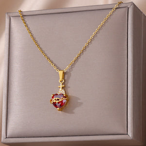 Zircon Heart Necklace