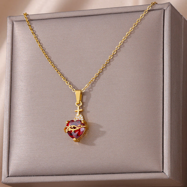 Zircon Heart Necklace